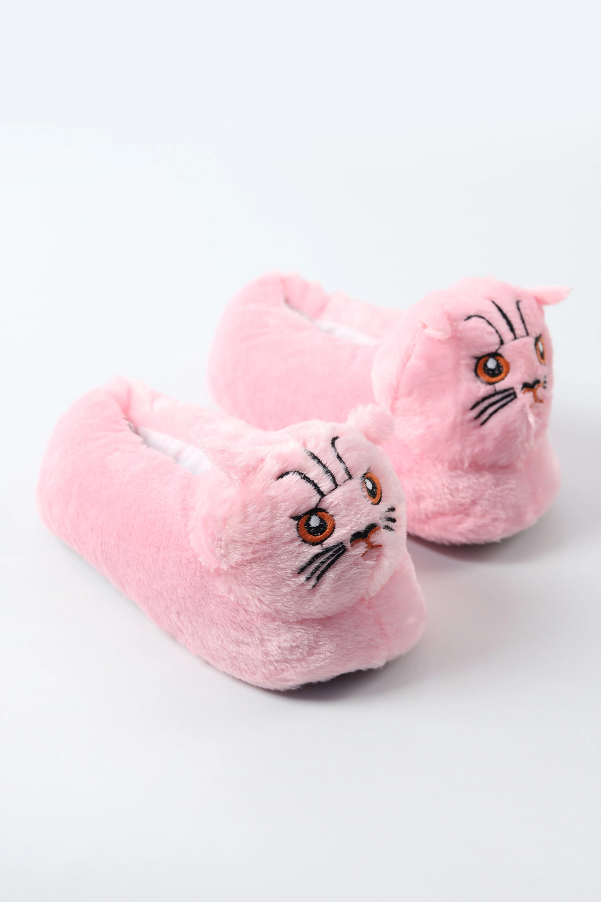 Pudra Kedi Figürlü Peluş Kadın Panduf 490432