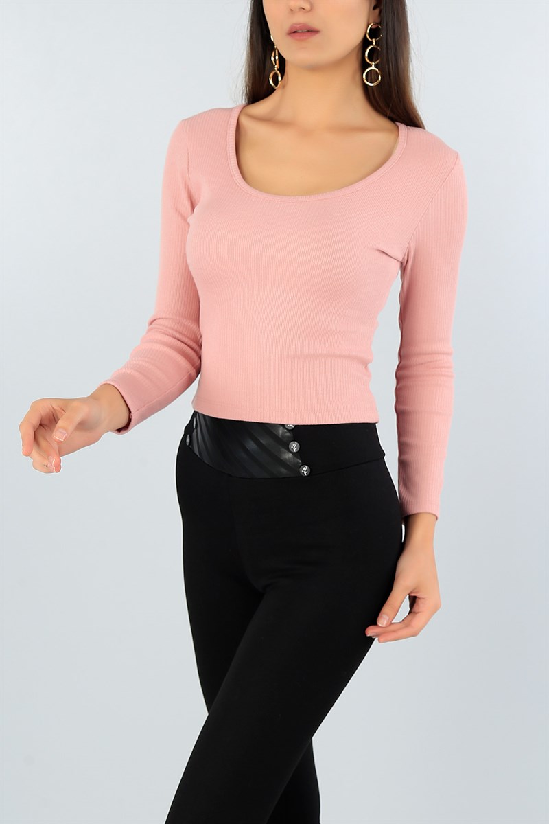 Pudra Likralı Bayan Triko 44576