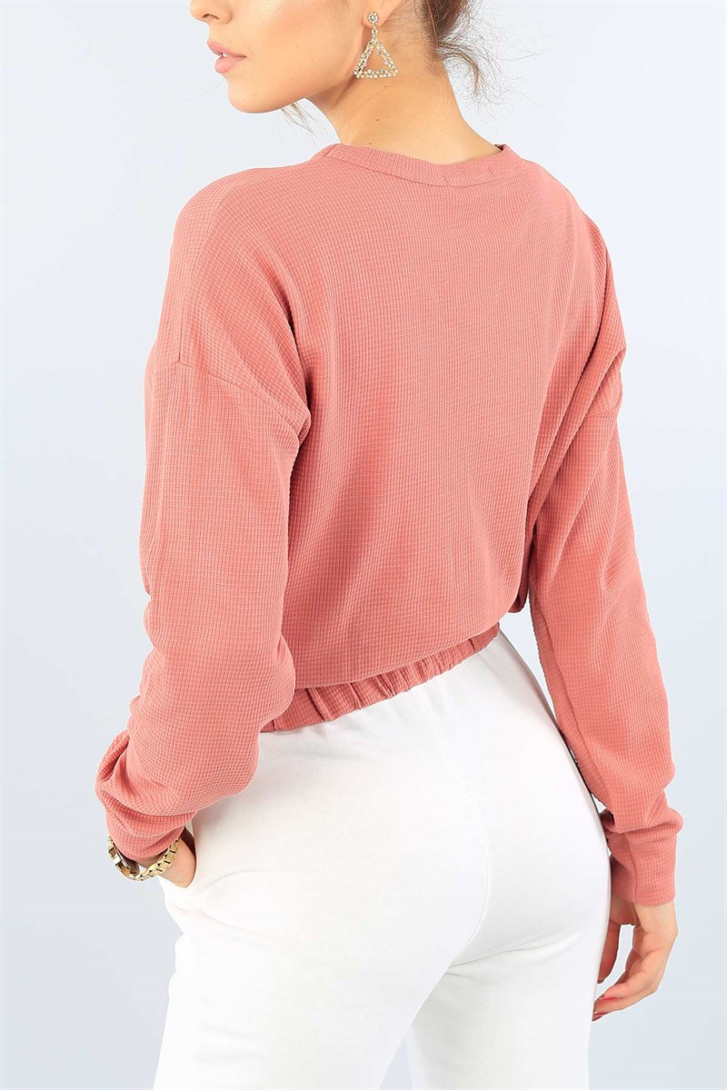 Pudra Nakış İşlemeli Bayan Sweat 39549