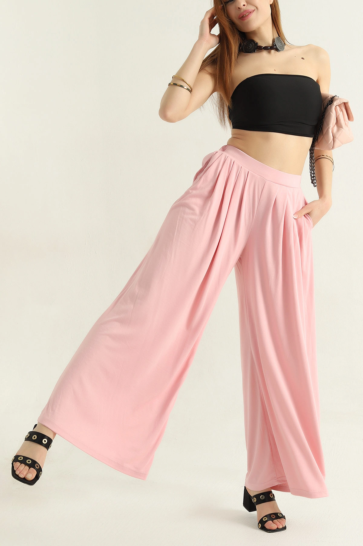 Pudra Oysho Bol Paça Bayan Pantolon 353987