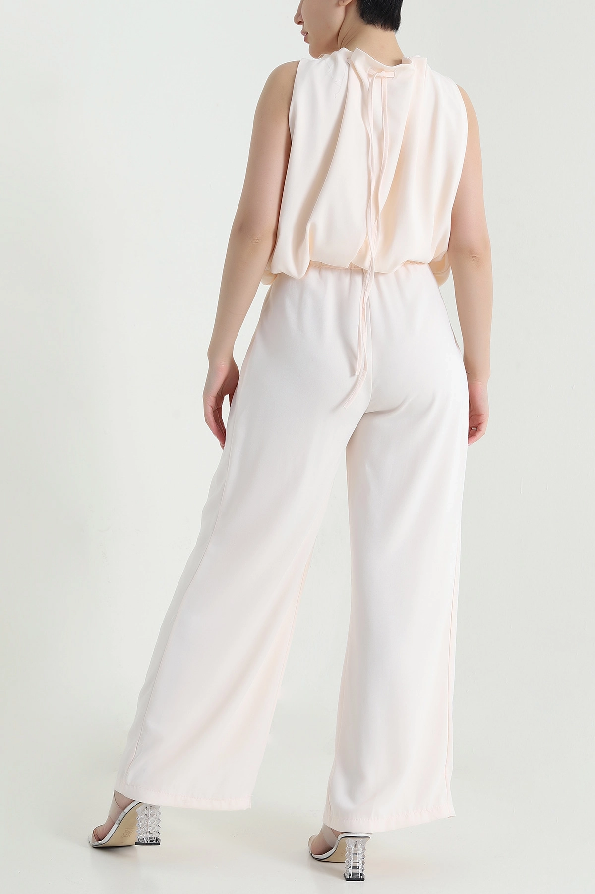 Pudra Pantolon Bluz Linda Kadın İkili Takım 460295