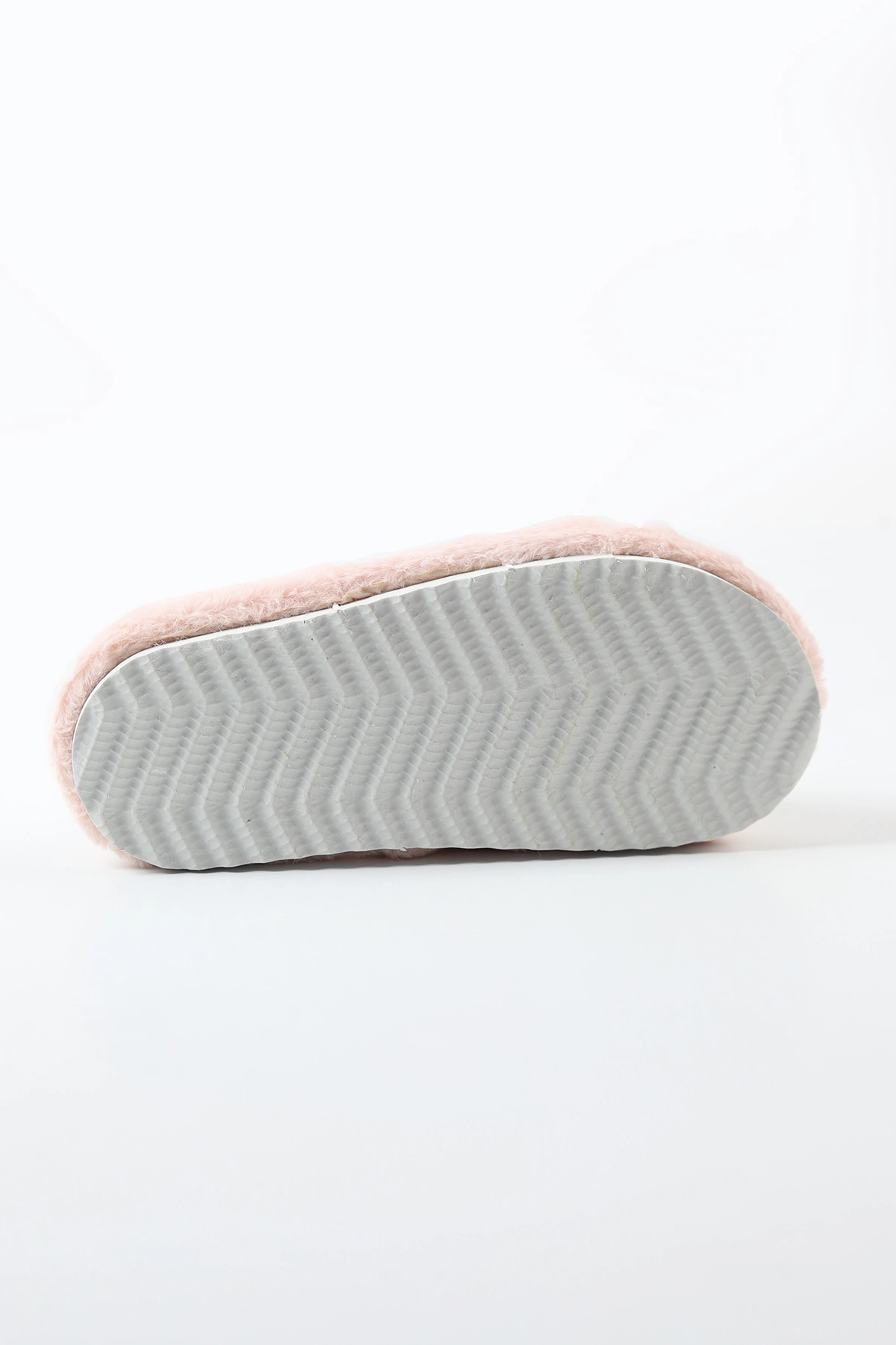 Pudra Peluş Çapraz Bantlı Kadın Ev Terliği 488426