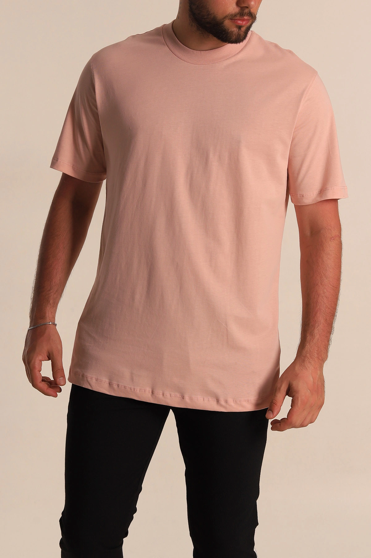 Pudra Relaxed Fit Basic Erkek Tişört 279893