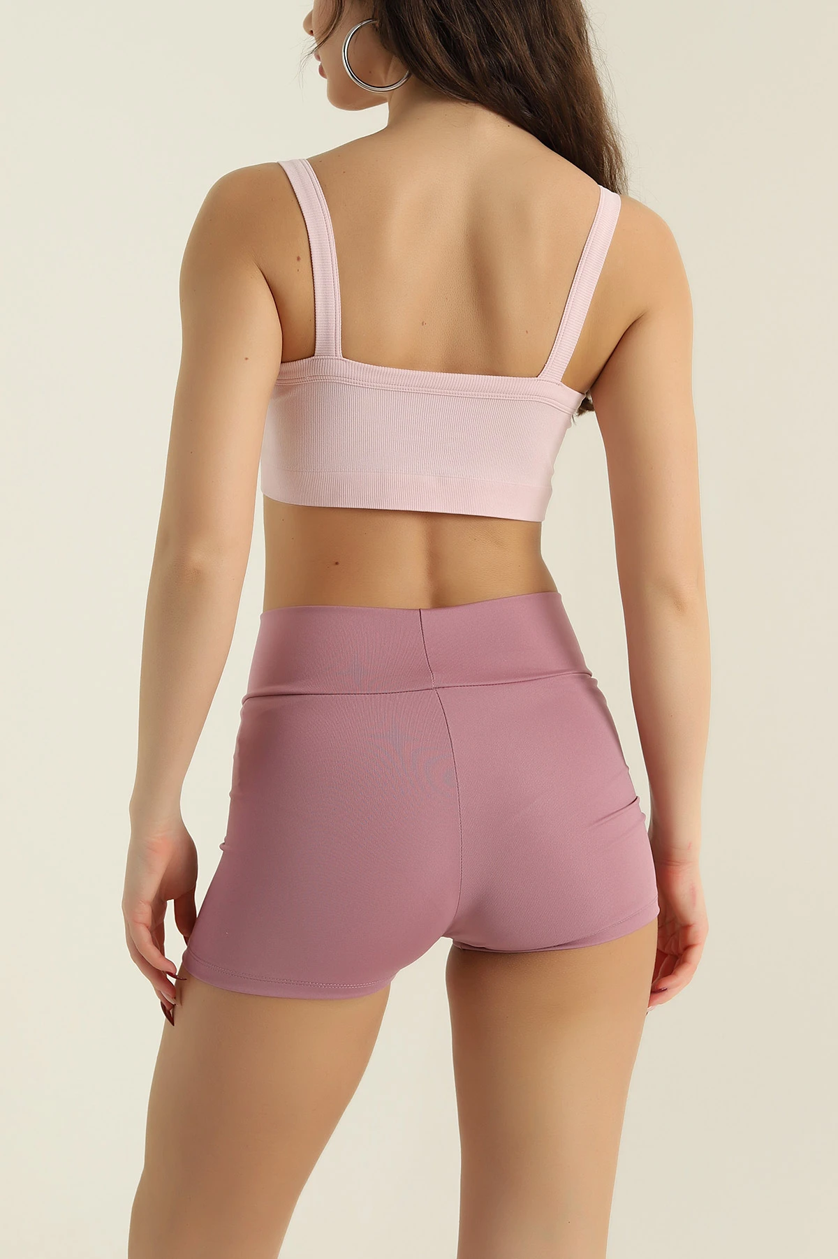 Pudra Seamless Askılı Crop Büstiyer 423255