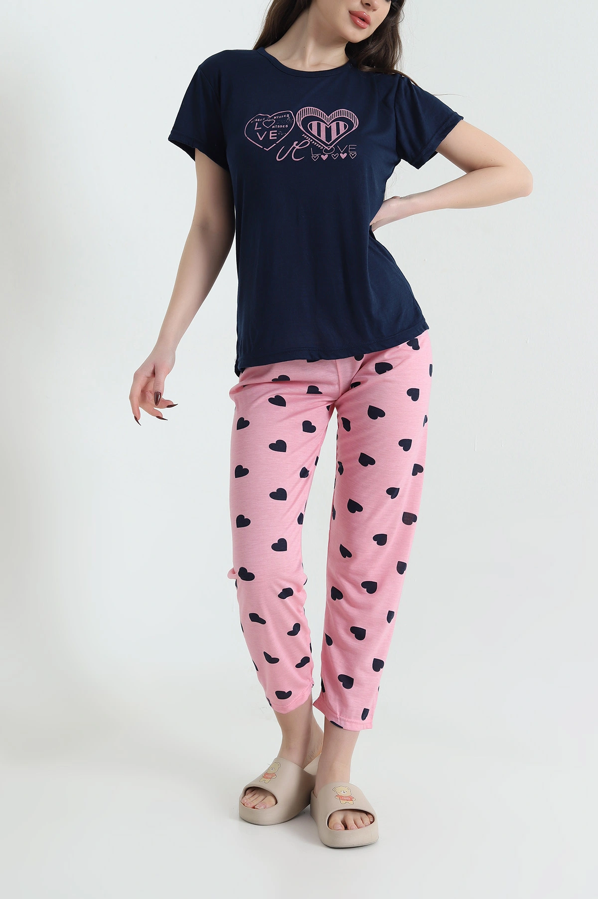 Pudra Stella Viskon Kadın Pijama Takımı 434400