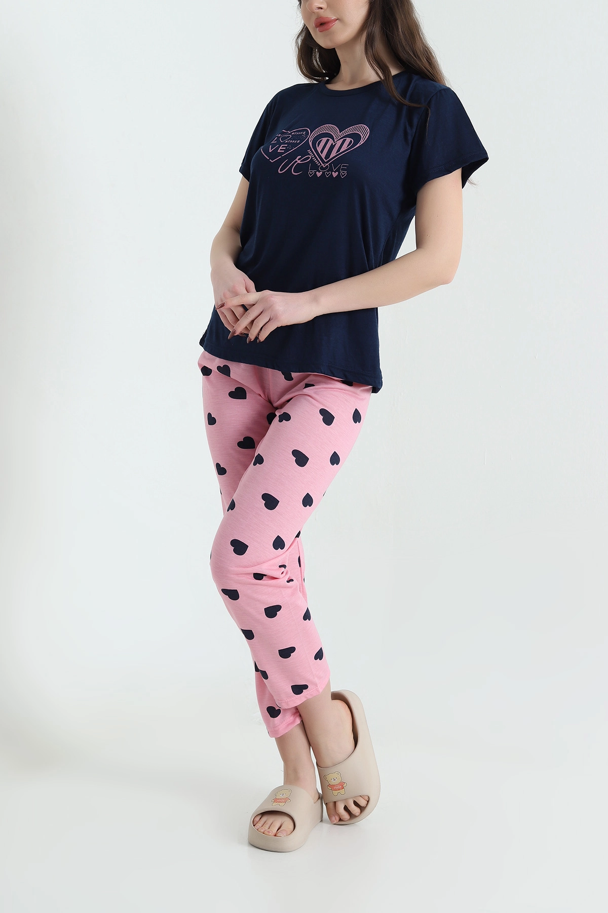 Pudra Stella Viskon Kadın Pijama Takımı 434400