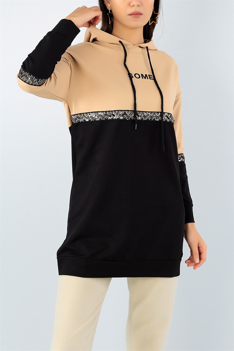 Pul Tasarımlı Likralı Tunik 44683