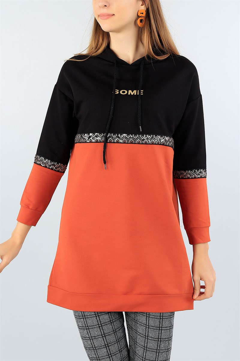 Pul Tasarımlı Likralı Tunik 44684
