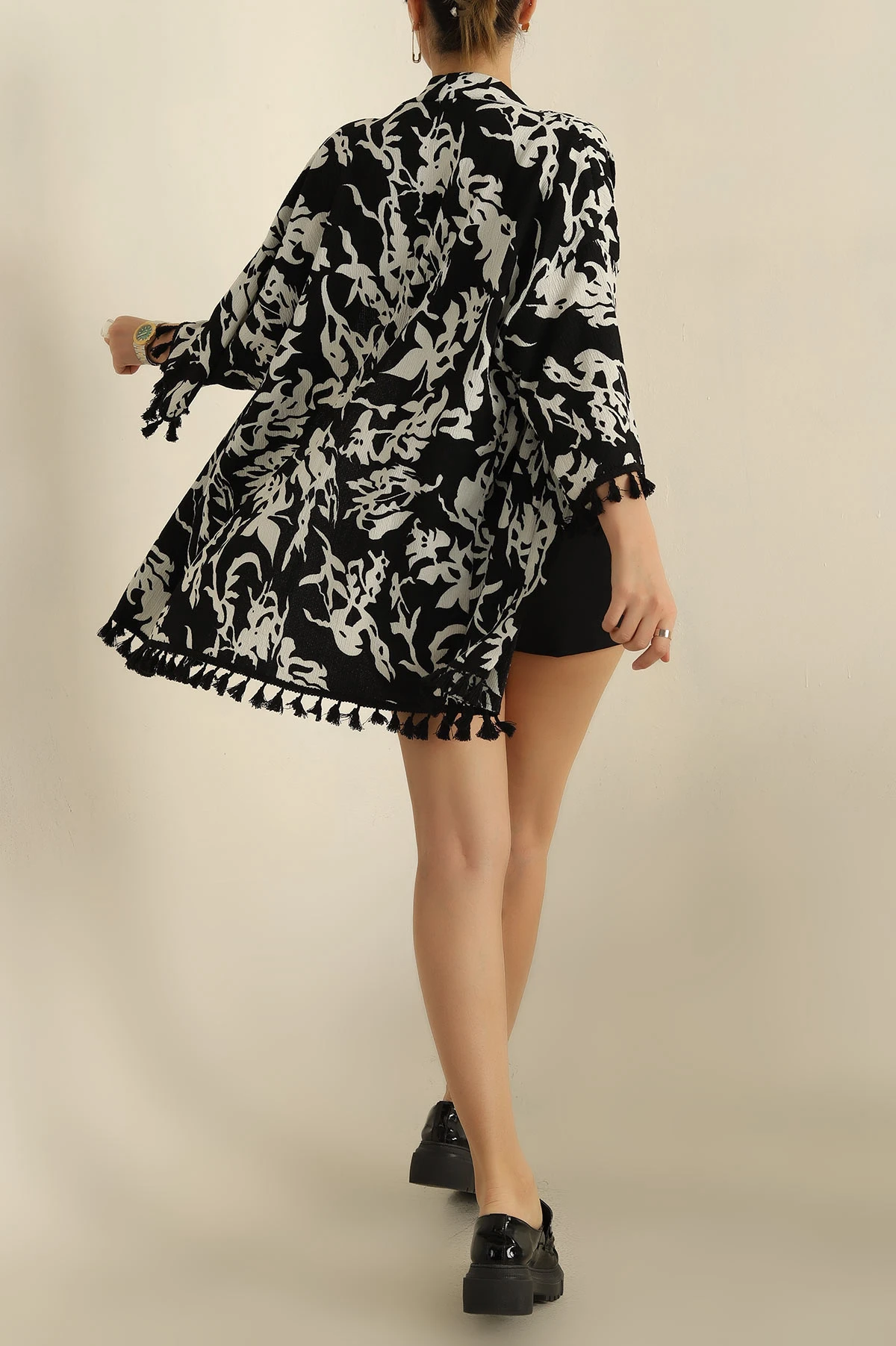Püsküllü Okyanus kumaş Kimono 251982