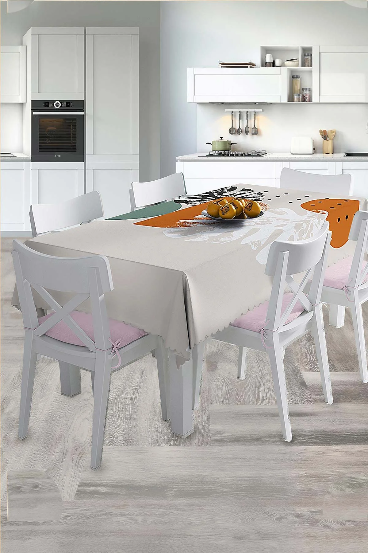 Renkli 140x220 Dijital Baskılı Masa Örtüsü 212043