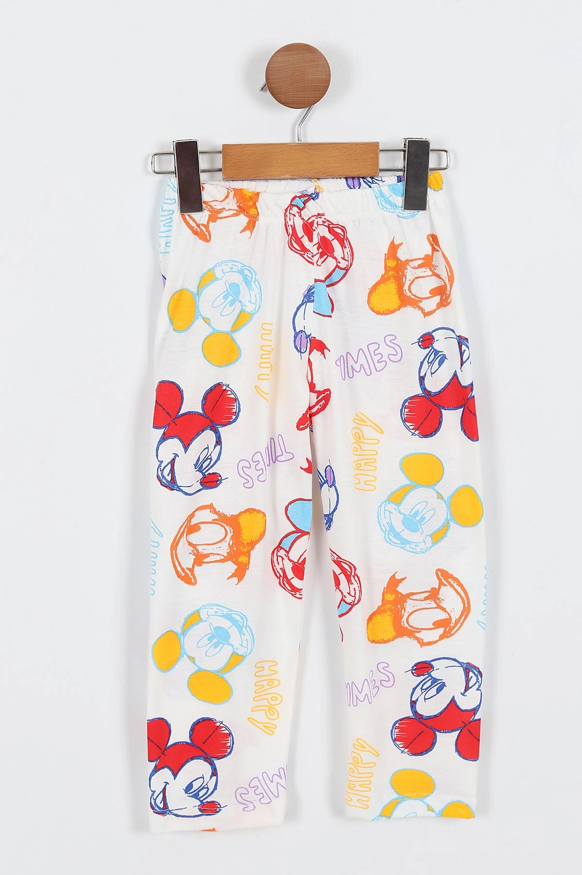 Renkli  (3-8 Yaş)Happy Times  Baskılı Ön Düğmeli Kısa Kol  Kız Çocuk Pijama Takım 337880
