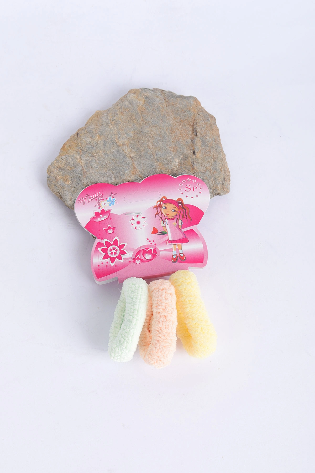 Renkli 3'lü Küçük Boy Lastik Toka 317424