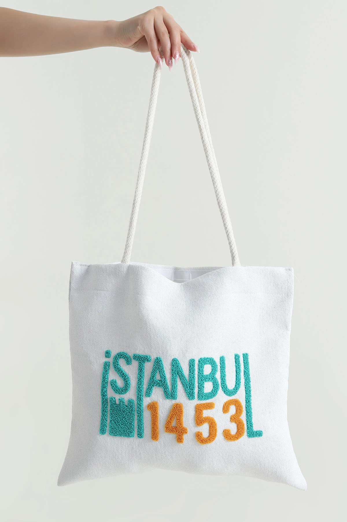 Renkli Baskılı Kadın Plaj Çantası 463697