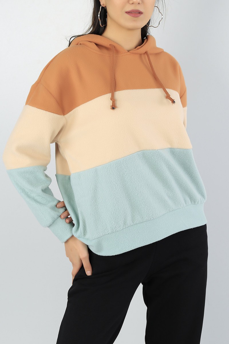 Renkli Bayan Polarlı Sweat 51660
