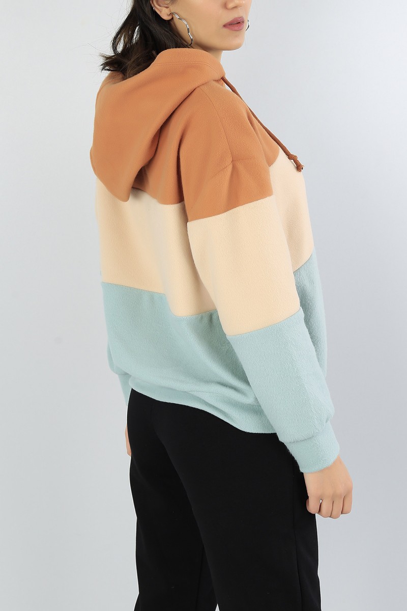 Renkli Bayan Polarlı Sweat 51660