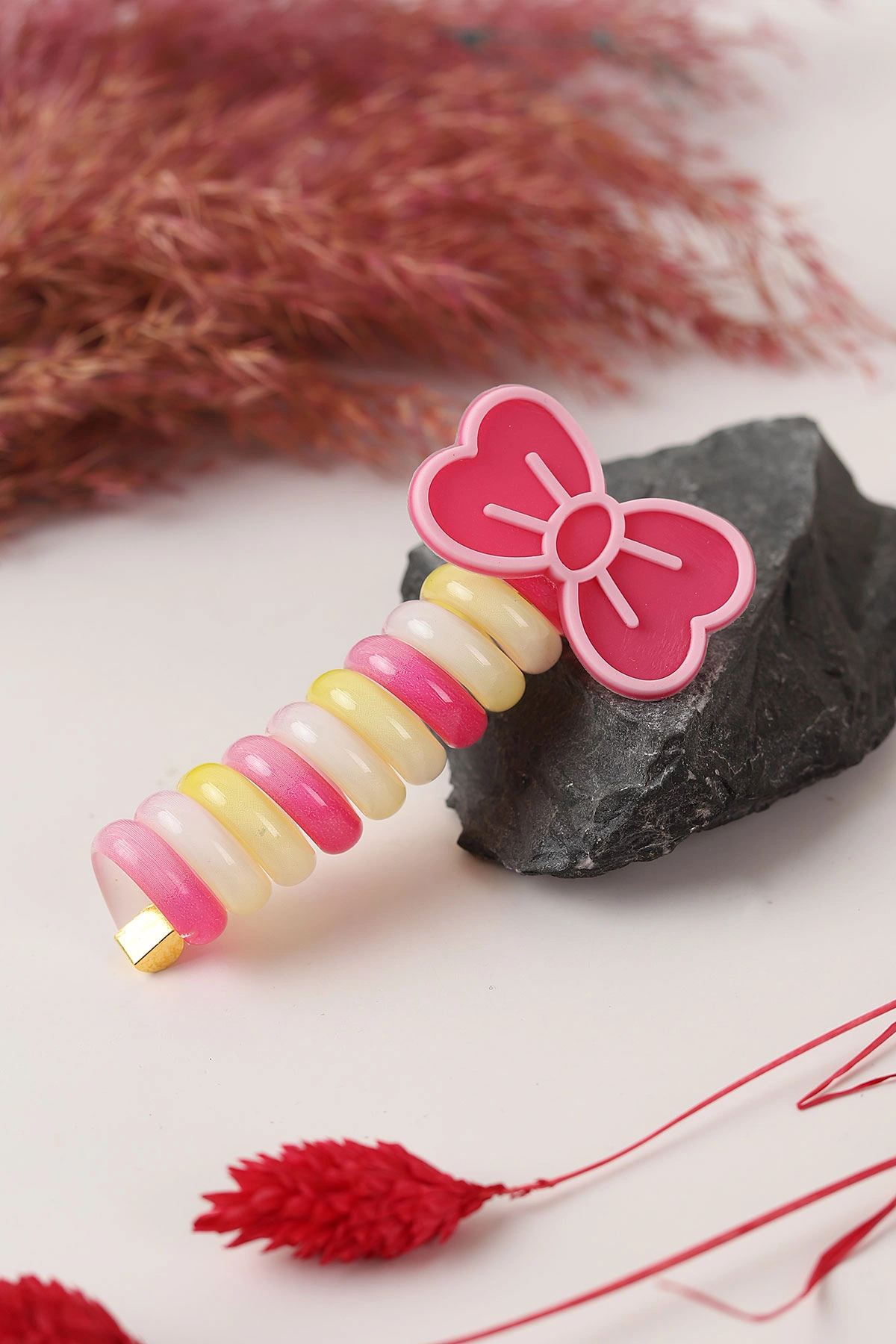 Renkli Figürlü Spiral Toka 295162