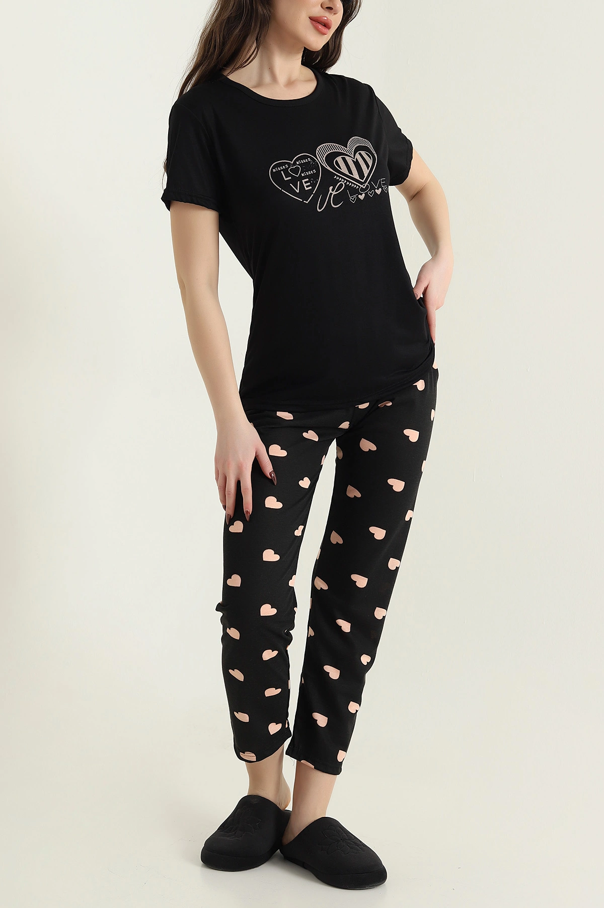 Renkli Stella Viskon Kadın Pijama Takımı 434403