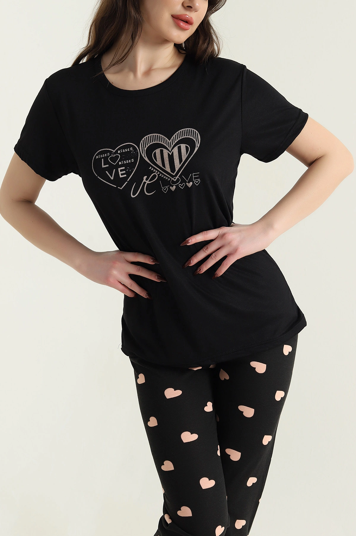 Renkli Stella Viskon Kadın Pijama Takımı 434403