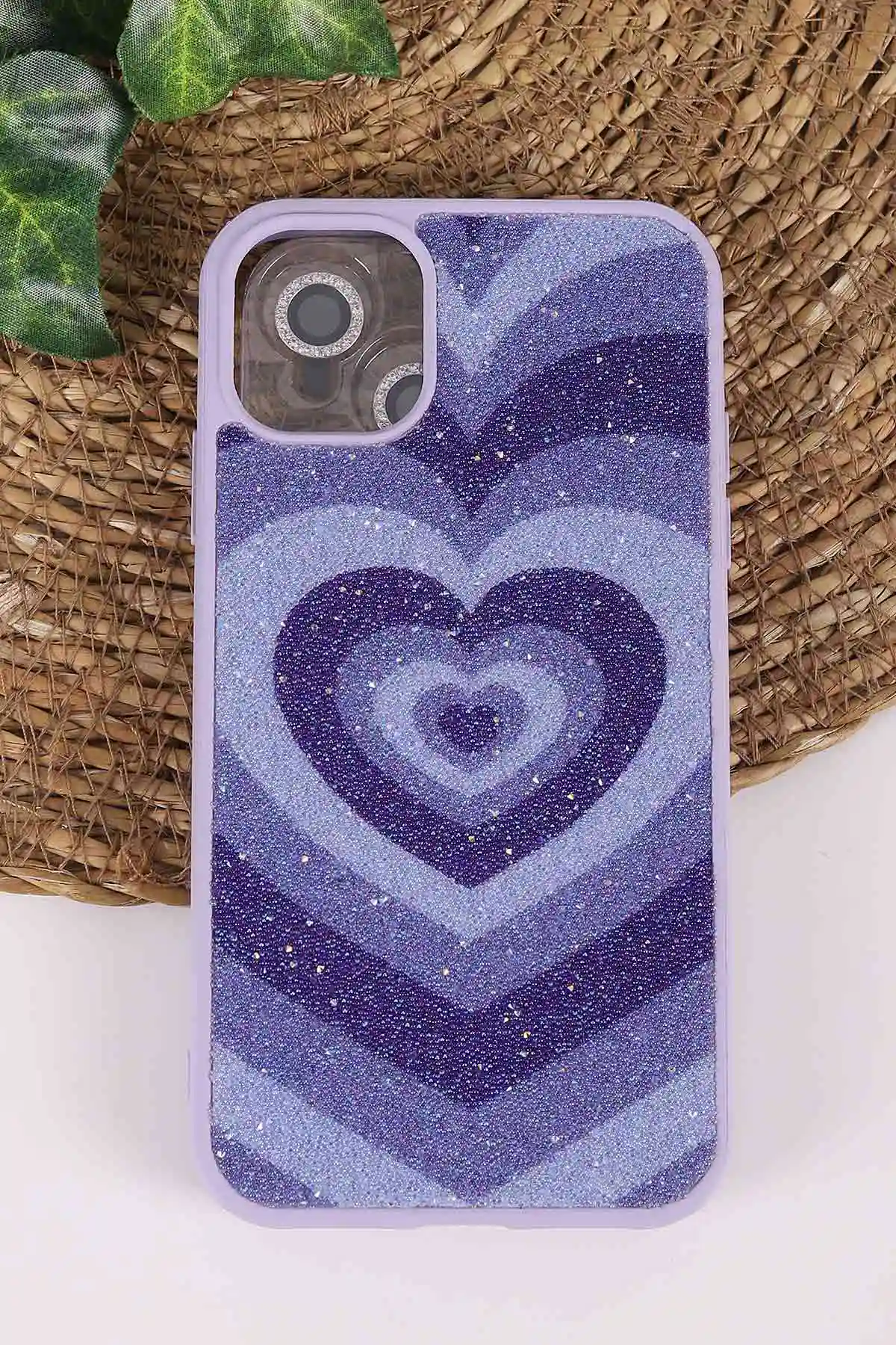 Renkli TeknoCase İPhone 11 Uyumlu Sweet Diamond Case Serisi Desenli Lens Hediyeli Sert Silikon Telefon Kılıfı 450104