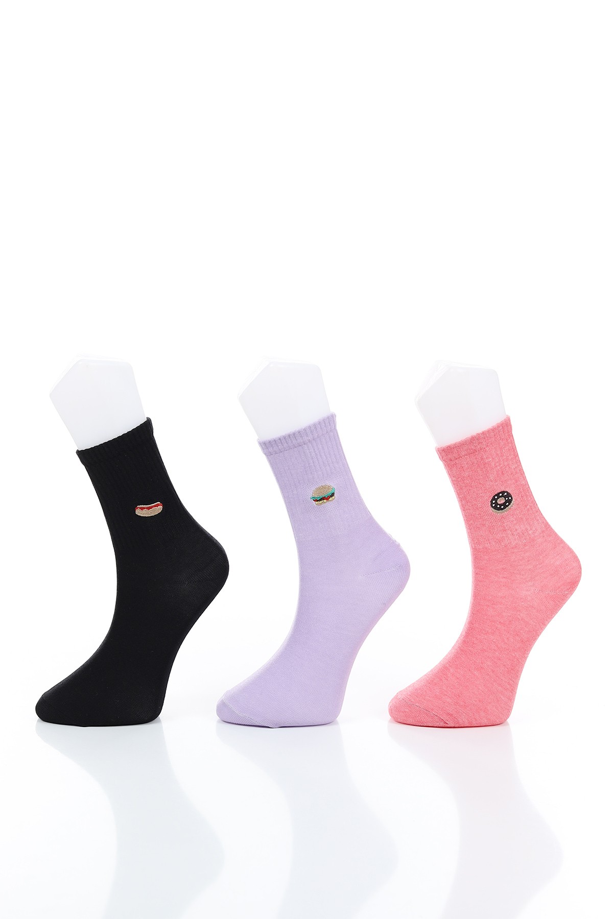 Renkli Üçlü Soket Çorap 142269