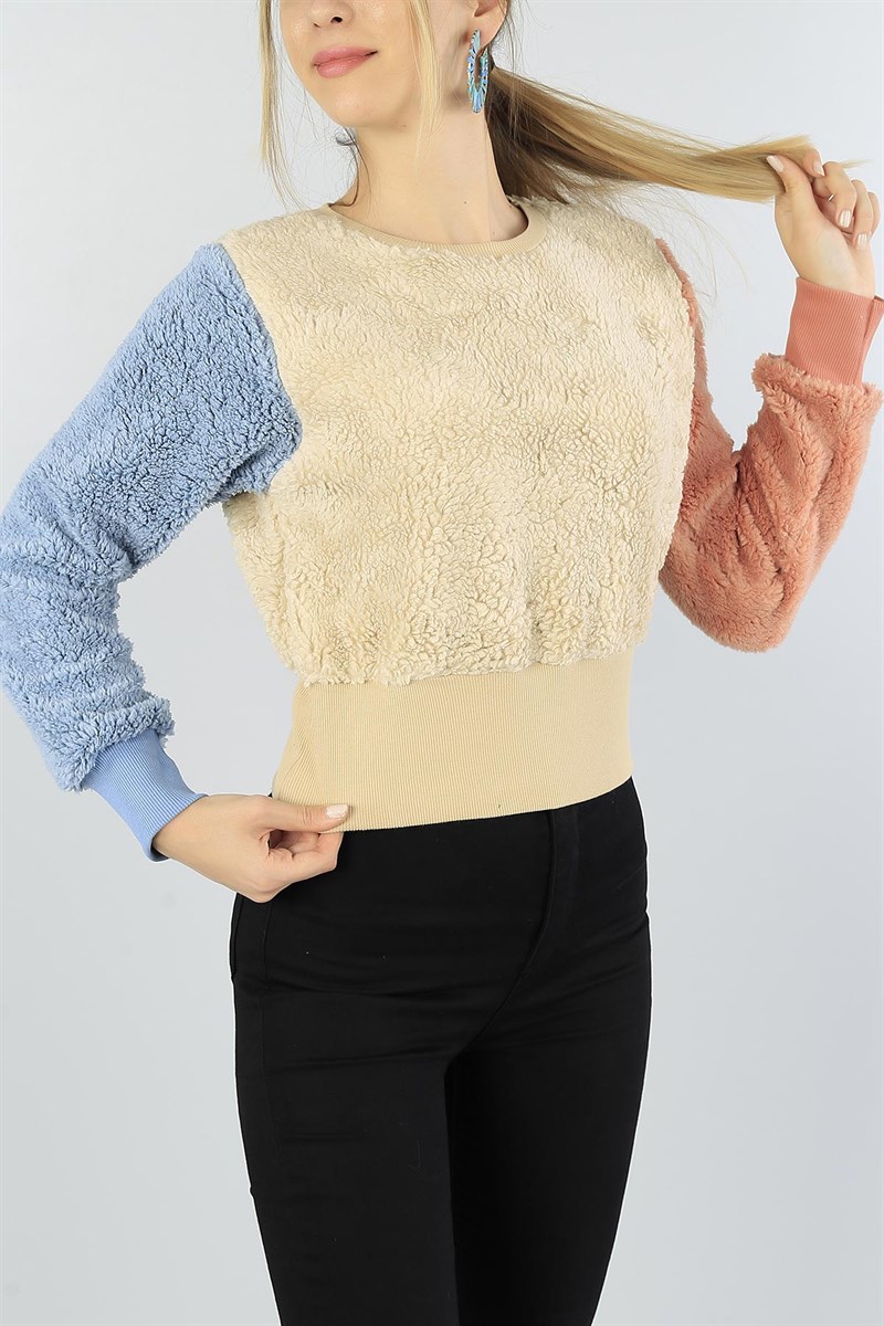 Renkli Yumoş Bayan Sweat 47090