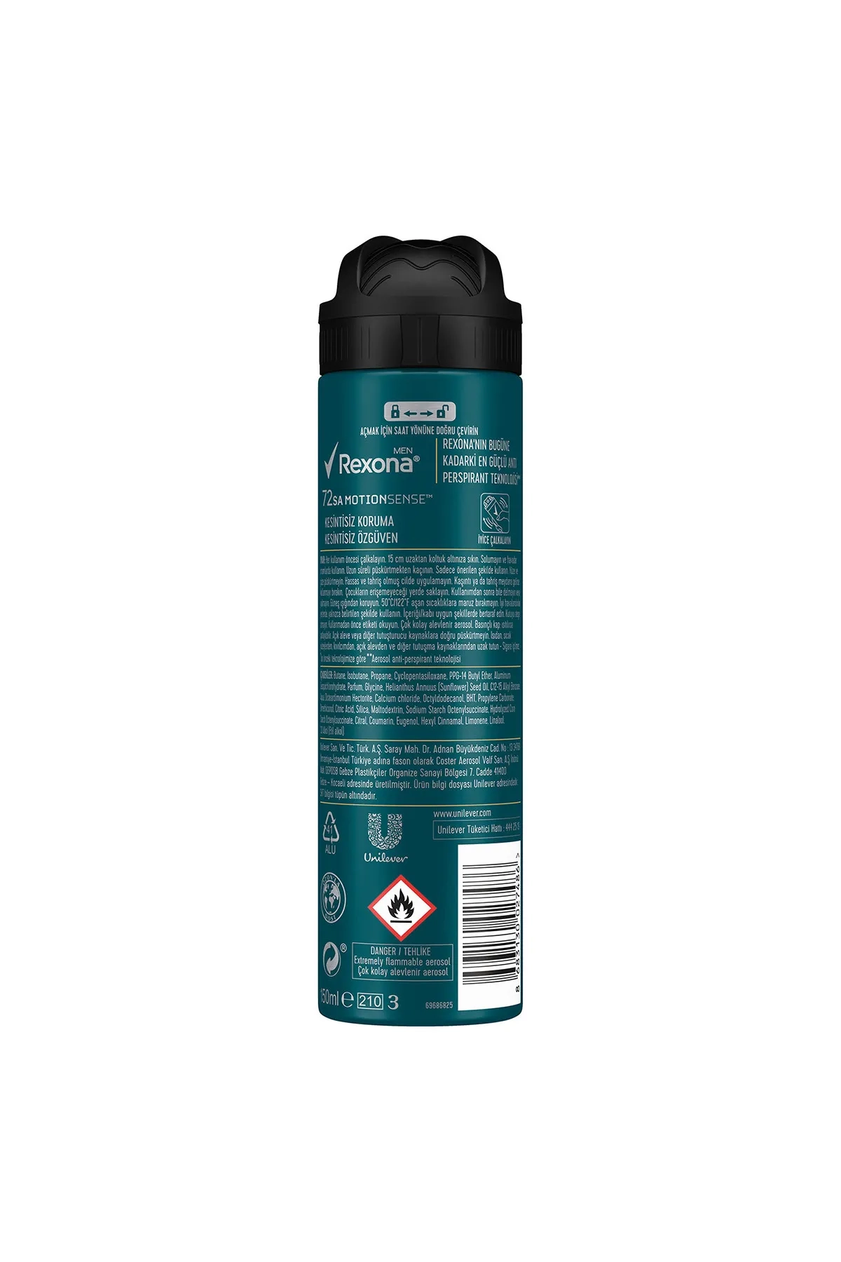 Rexona Men Erkek Sprey Deodorant Champions 72 Saat Kesintisiz Koruma 150 ml 286791