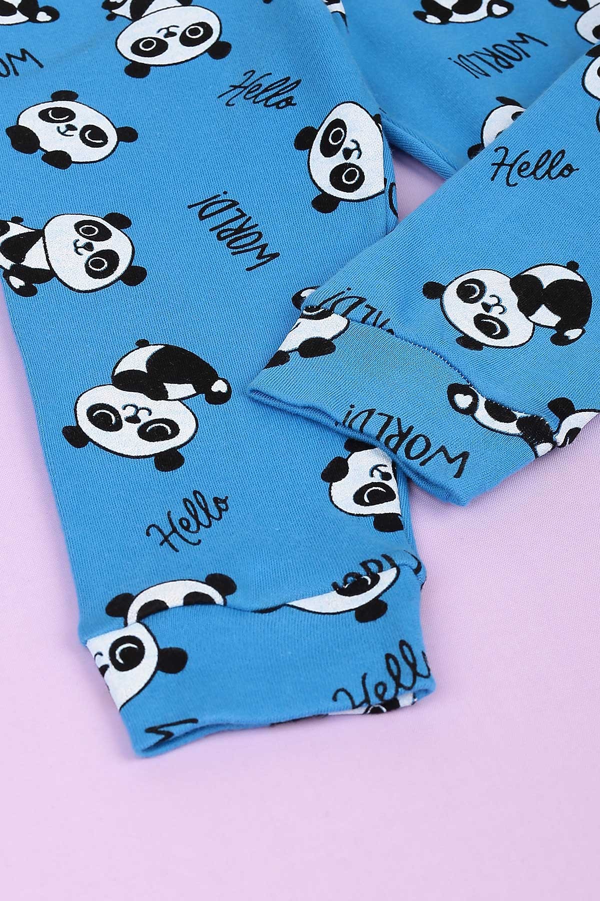 Saks Mavisi (1-3 Yaş) Panda Baskılı Erkek Çocuk Takım 148336