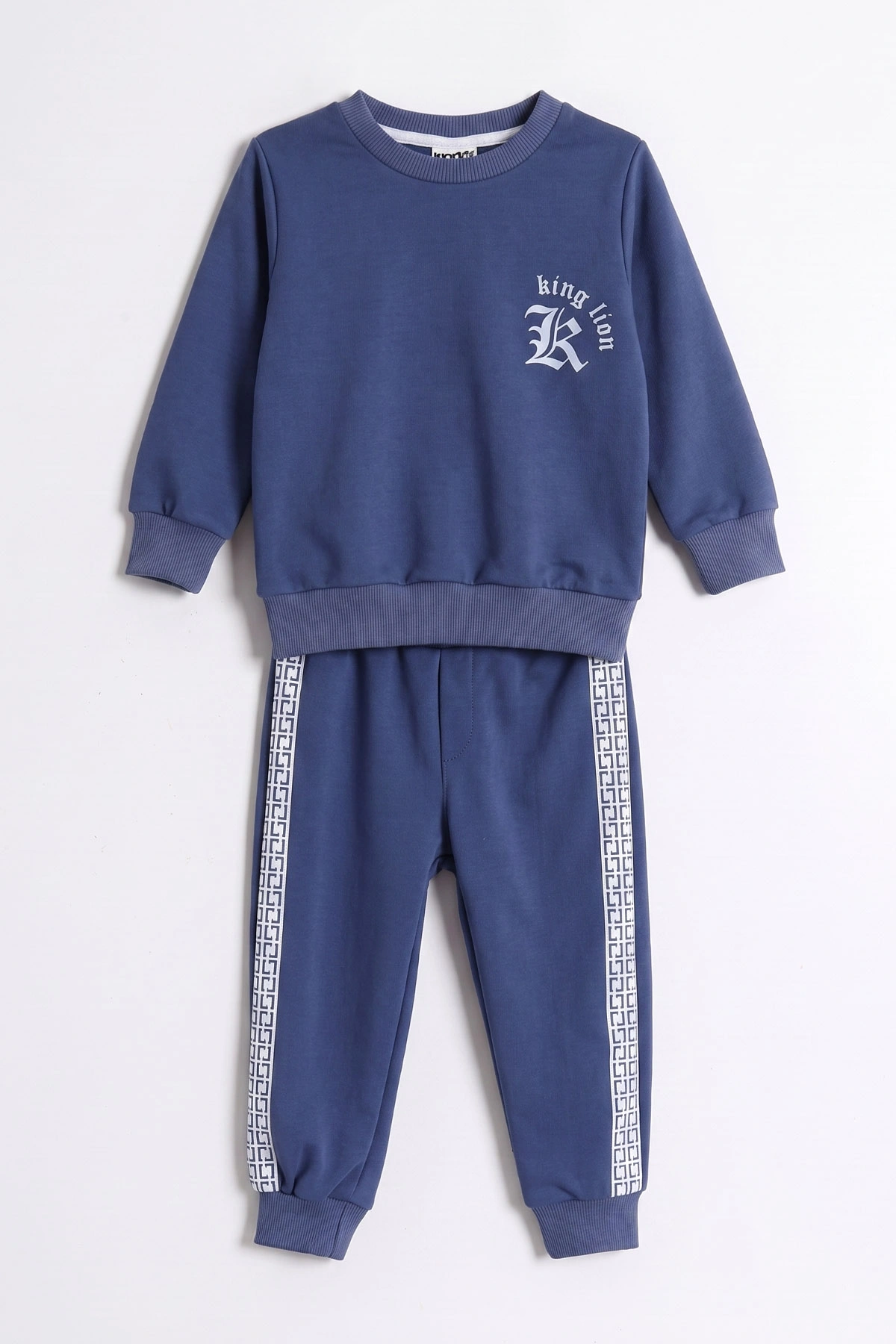Saks Mavisi (1-5 Yaş)    Baskılı 2 İp Erkek Çocuk Mevsimlik Takım 486526