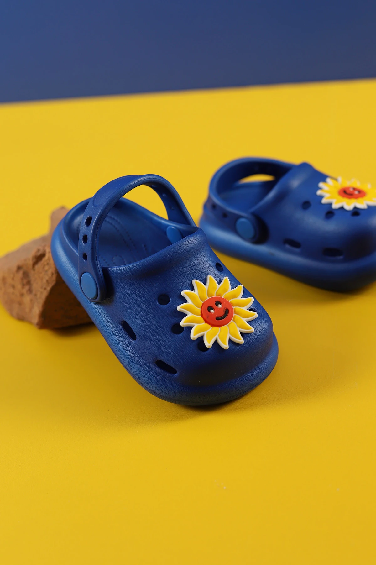 Saks Mavisi (19-24) Figürlü Eva Bebe Terlik & Sandalet 267830