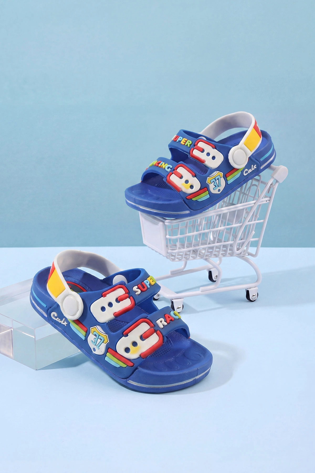 Saks Mavisi ( 25 - 29 ) Figürlü Erkek Çocuk Sandalet 462507