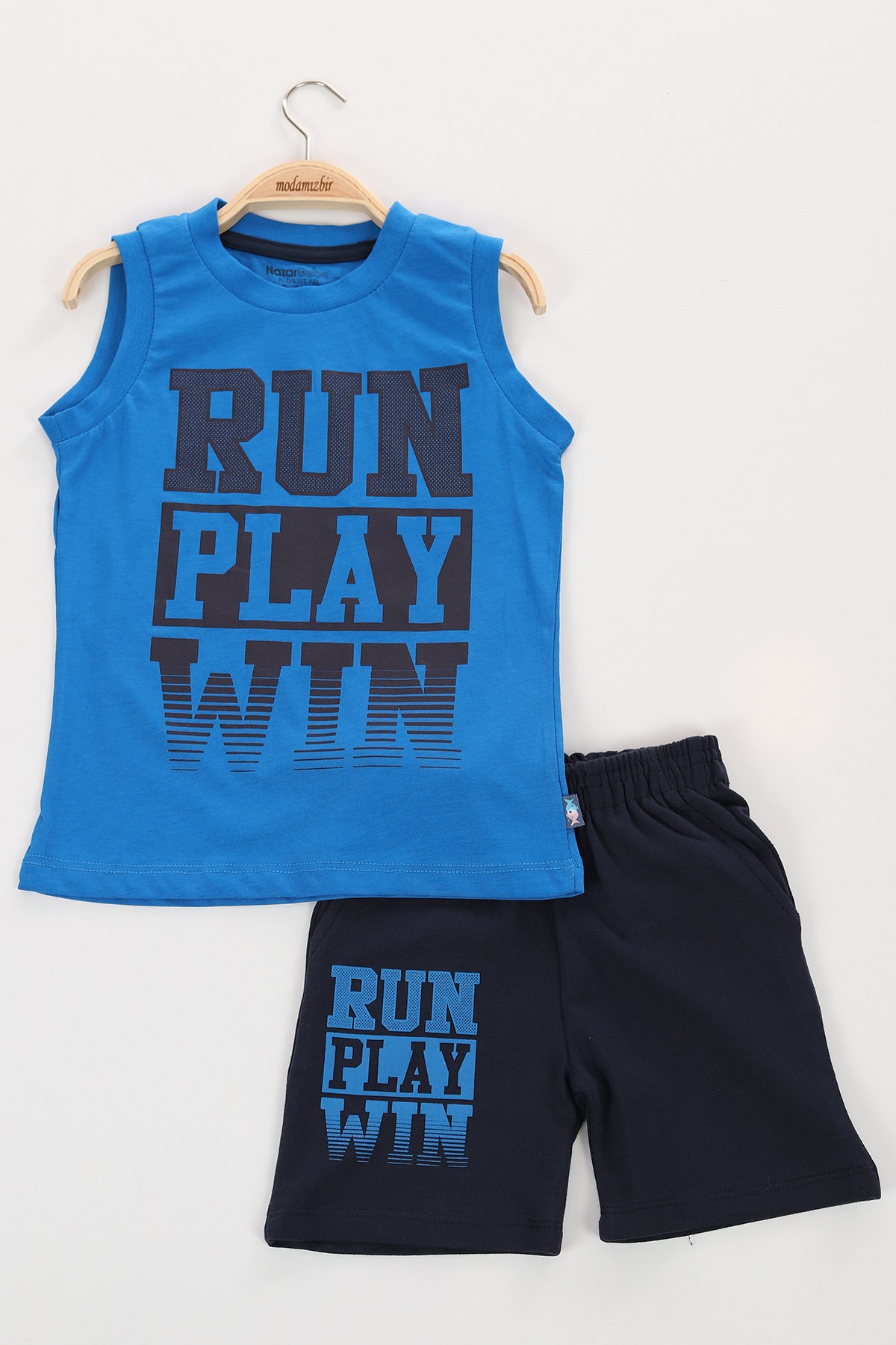 Saks Mavisi (3-6 yaş) Run Play Baskılı Erkek Çocuk Takım 121872