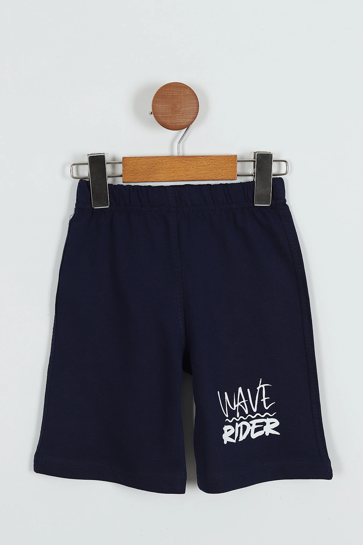 Saks Mavisi (3-6 Yaş) Surf Baskılı  Şortlu Erkek Çocuk Takım 254501