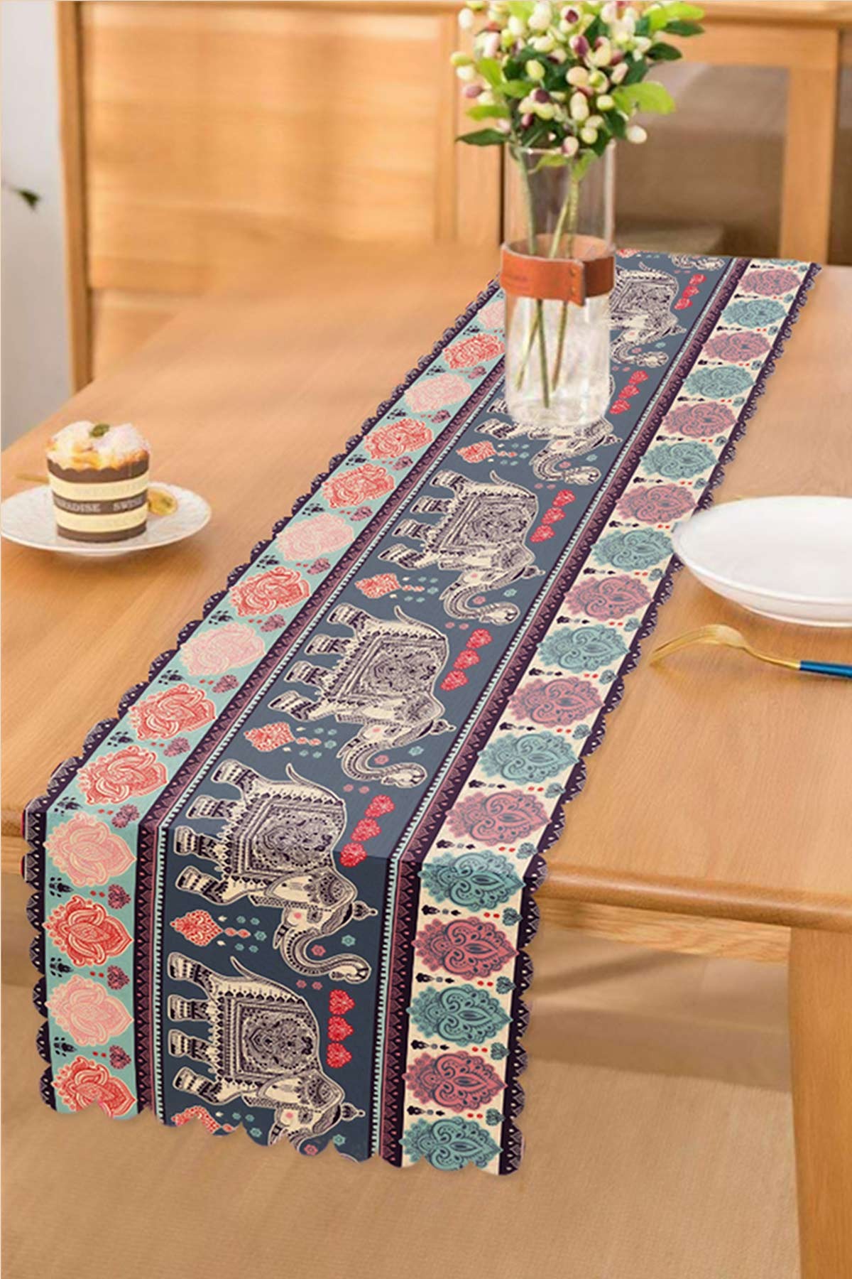 45x140 Dijital Baskılı Özel Tasarım Modern Runner 223859