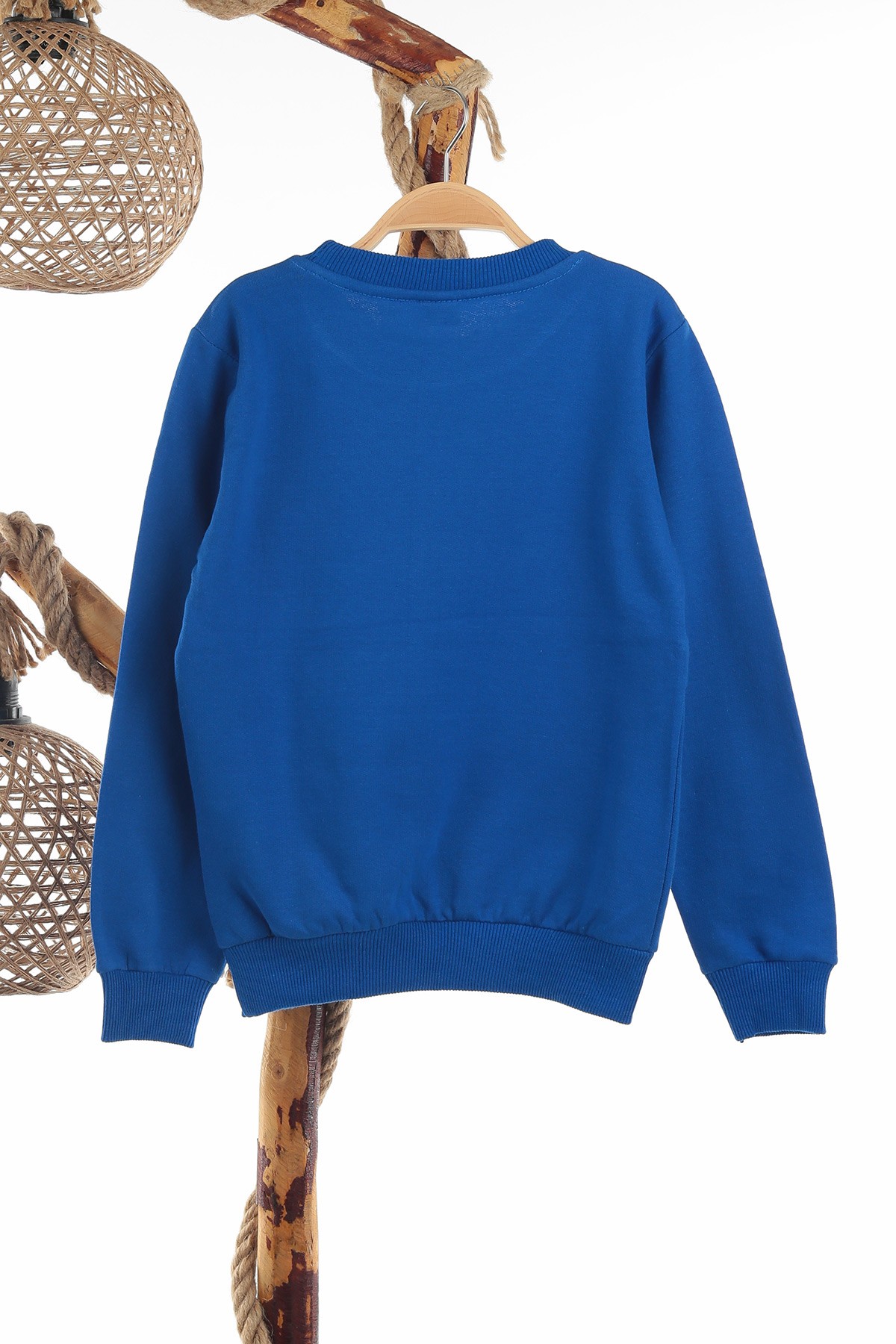 Saks Mavisi (8-12 Yaş) Freedom Baskılı İki İp Şardonlu Erkek Çocuk sweat 139795