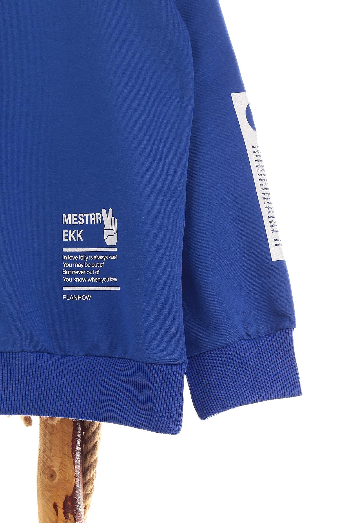 Saks Mavisi (9-12 Yaş) Mestar Baskılı Erkek Çocuk Sweat 154293