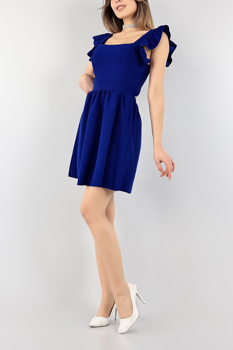 Saks Mavisi Bağlamalı Tasarım Abiye 99258