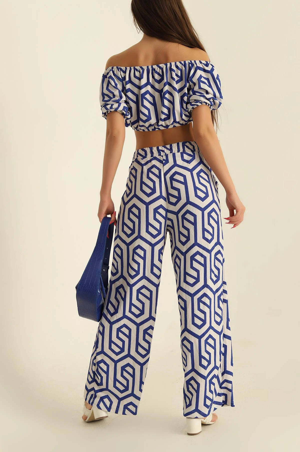 Saks Mavisi Bluz Pantolon İkili Takım 254863