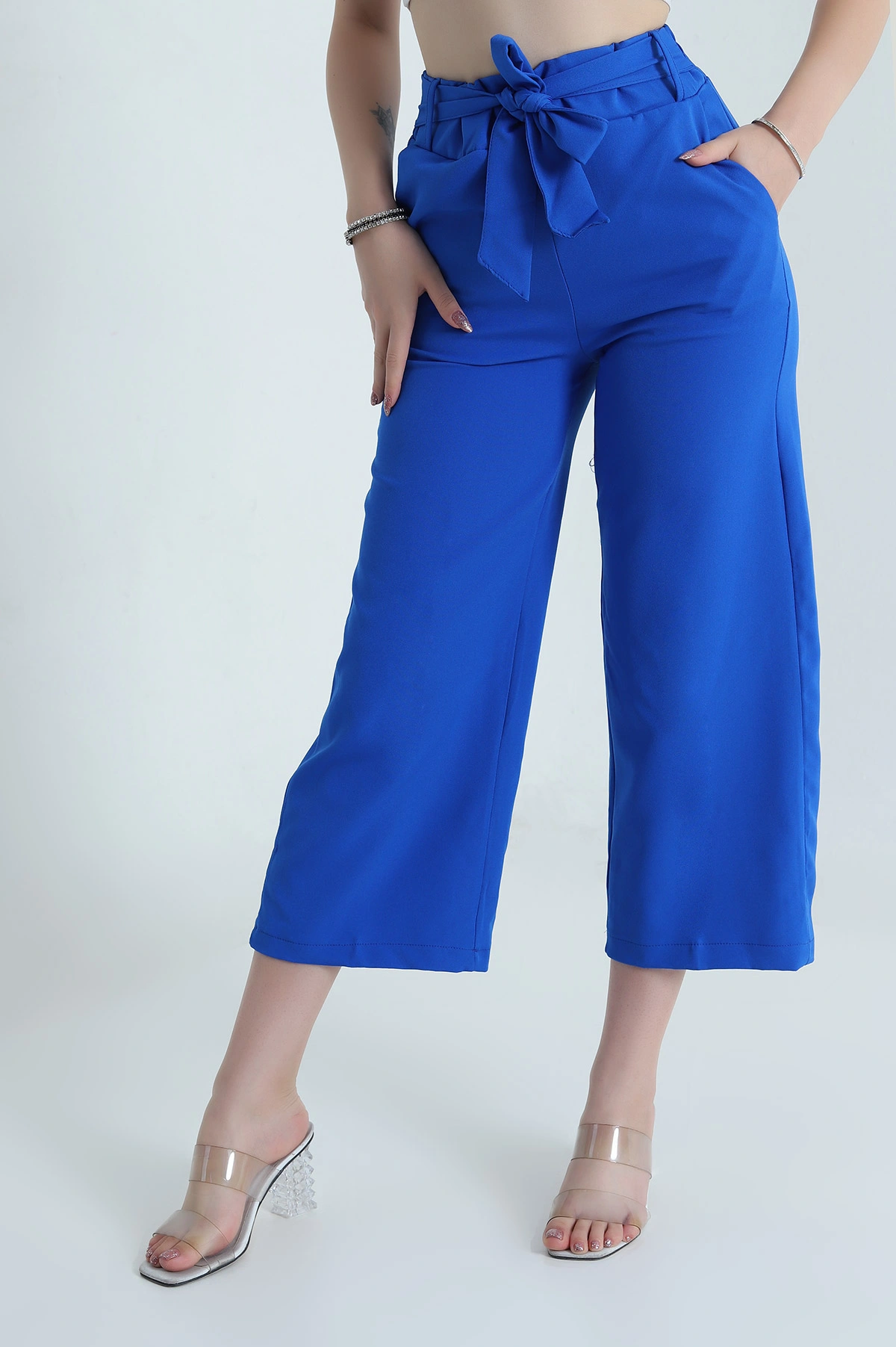 Saks Mavisi Gipeli Cepli Dabıl Kadın Pantolon 478833