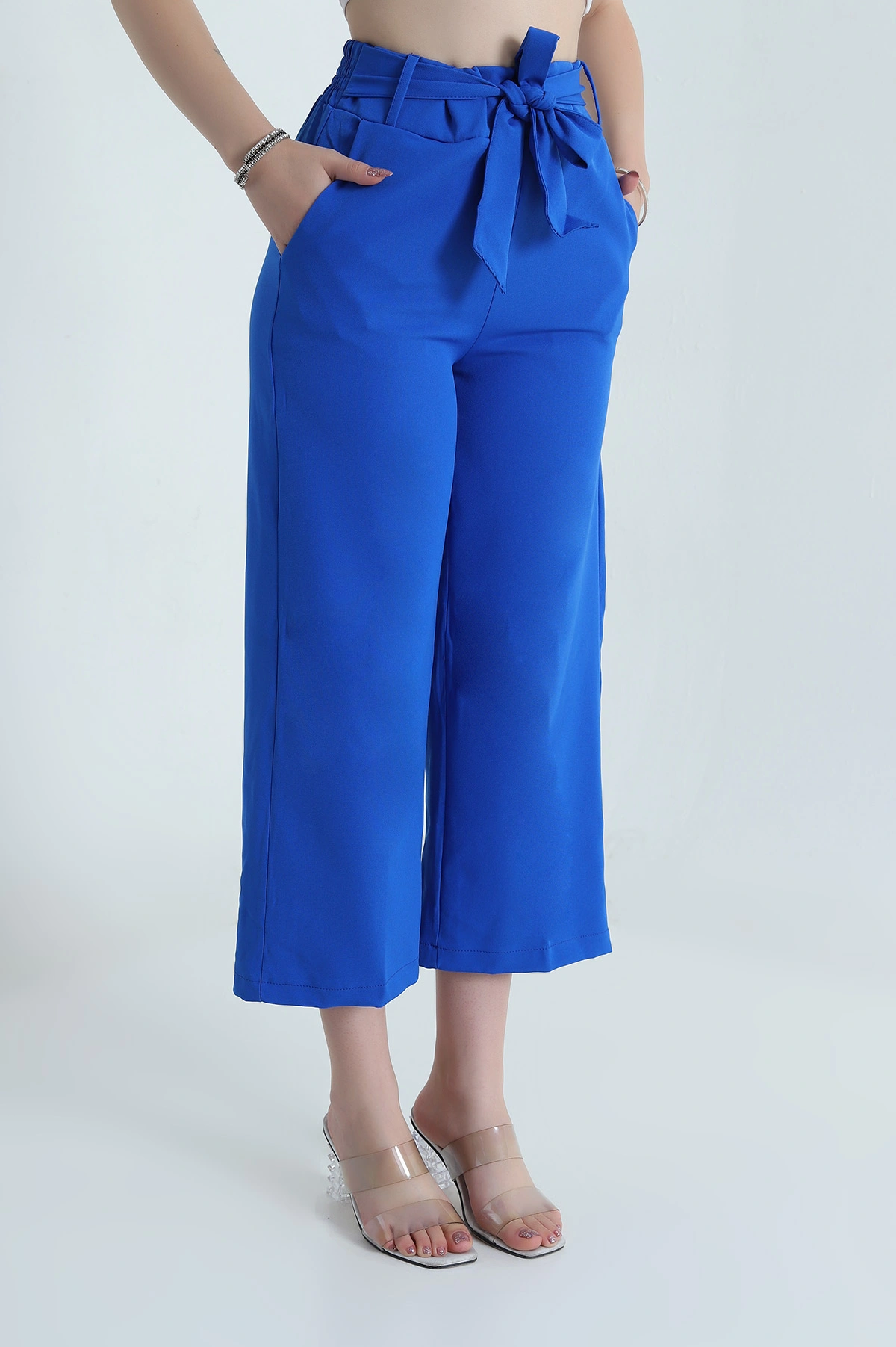 Saks Mavisi Gipeli Cepli Dabıl Kadın Pantolon 478833