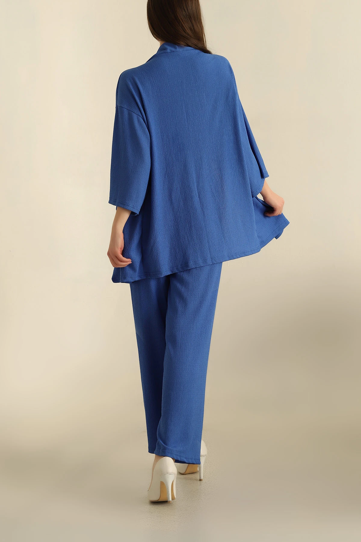 Saks Mavisi Kimono Pantolon Okyanus İkili Takım 273223