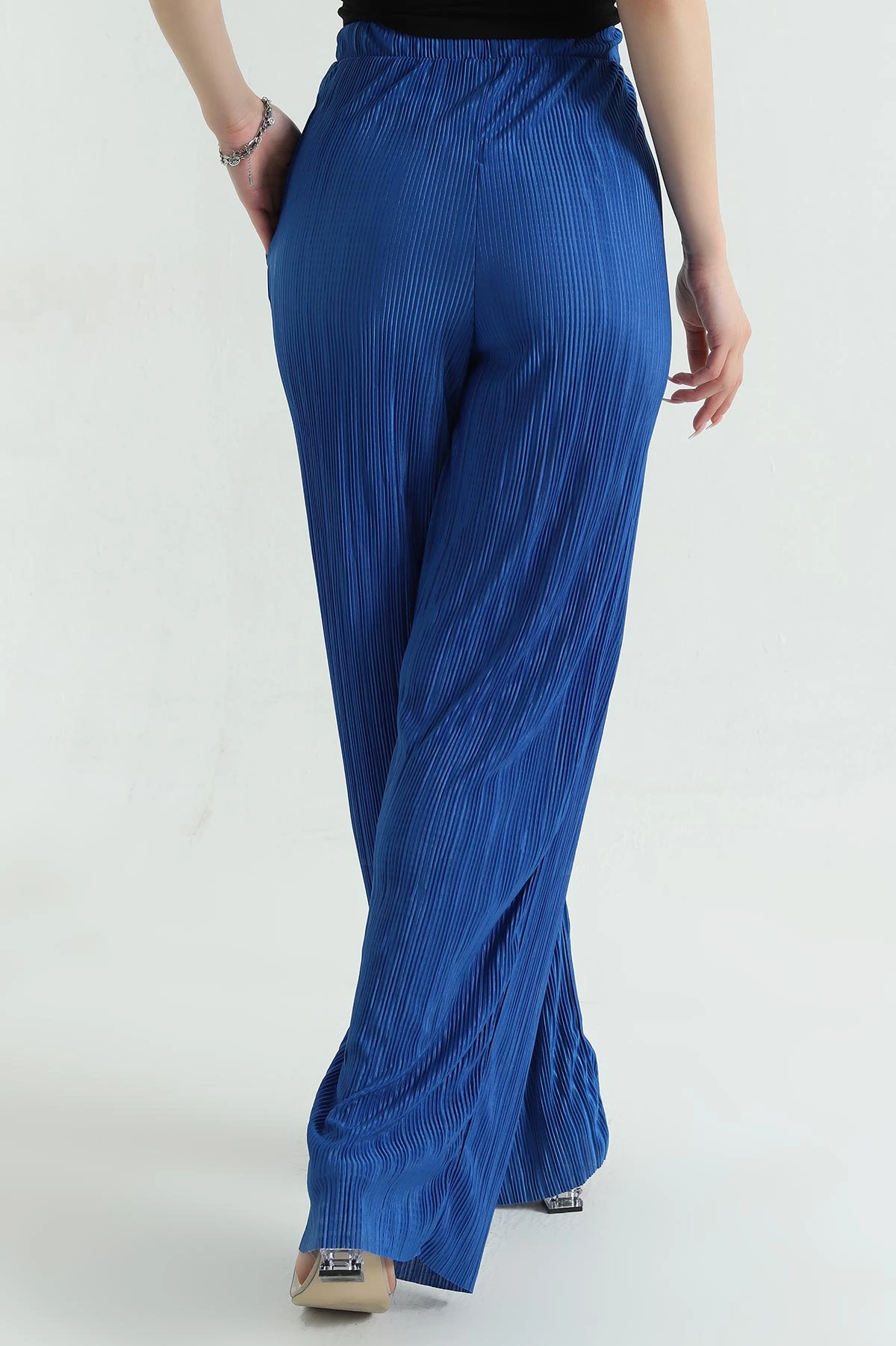 Saks Mavisi Piliseli Kadın Pantolon 375528