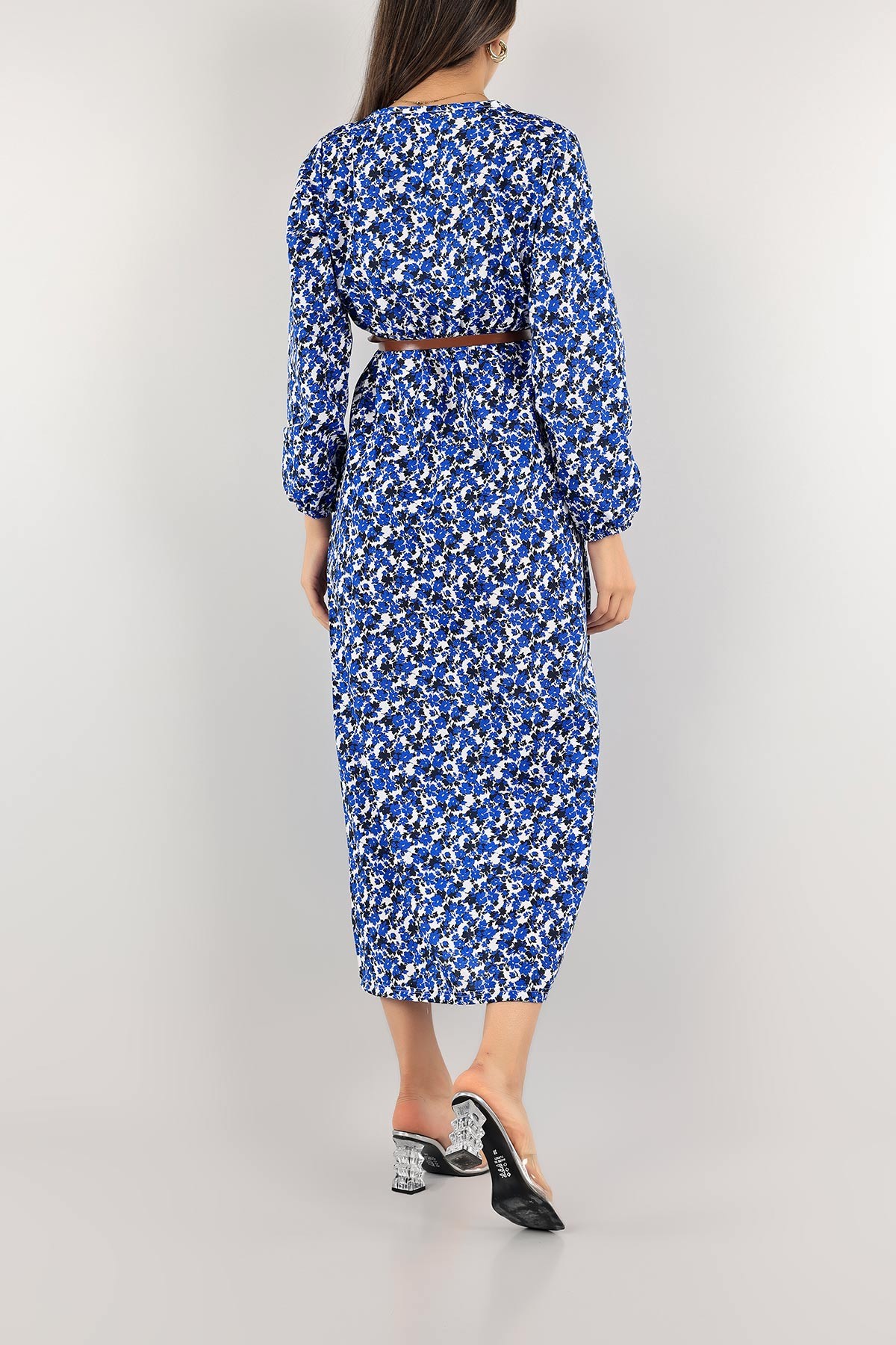 Saks Mavisi Poplin Dokuma Elbise 118979