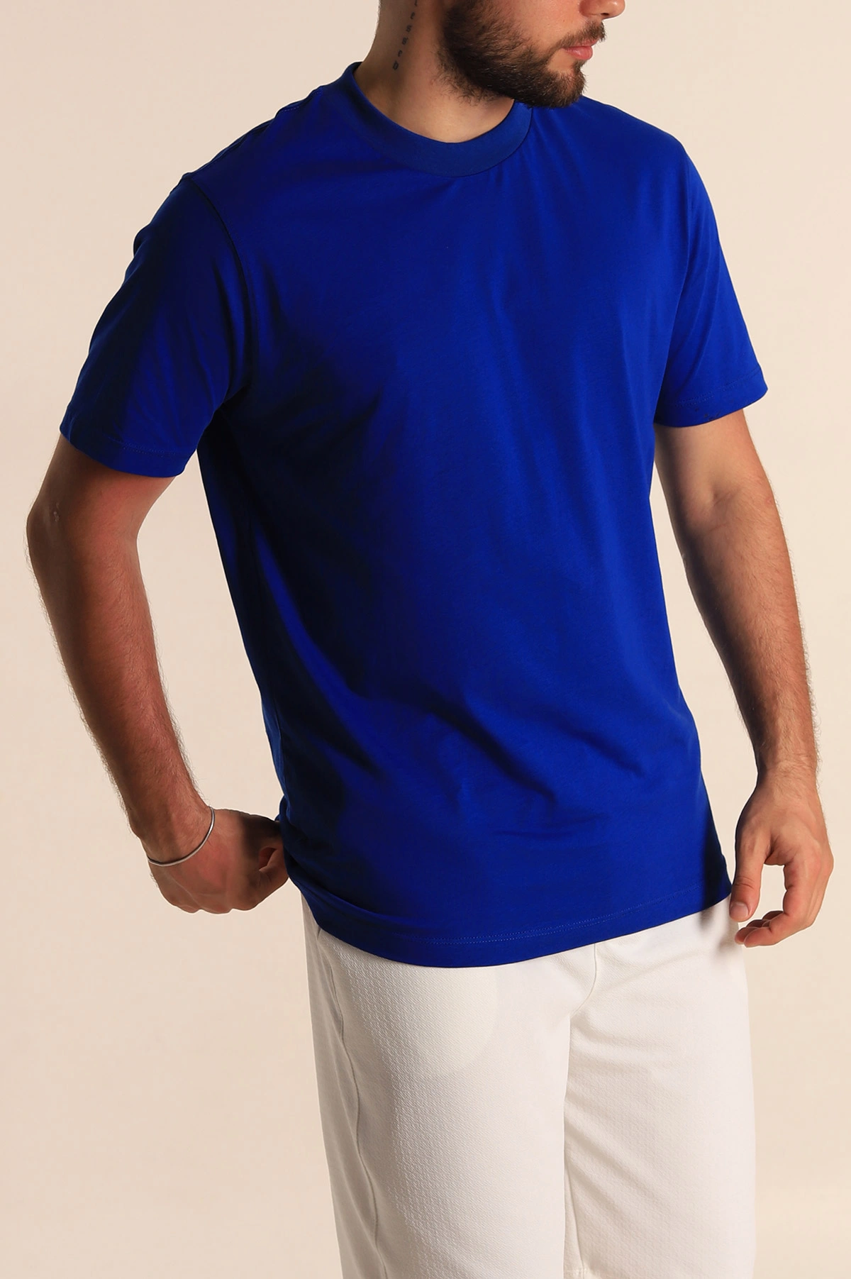 Saks Mavisi Relaxed Fit Basic Erkek Tişört 279908