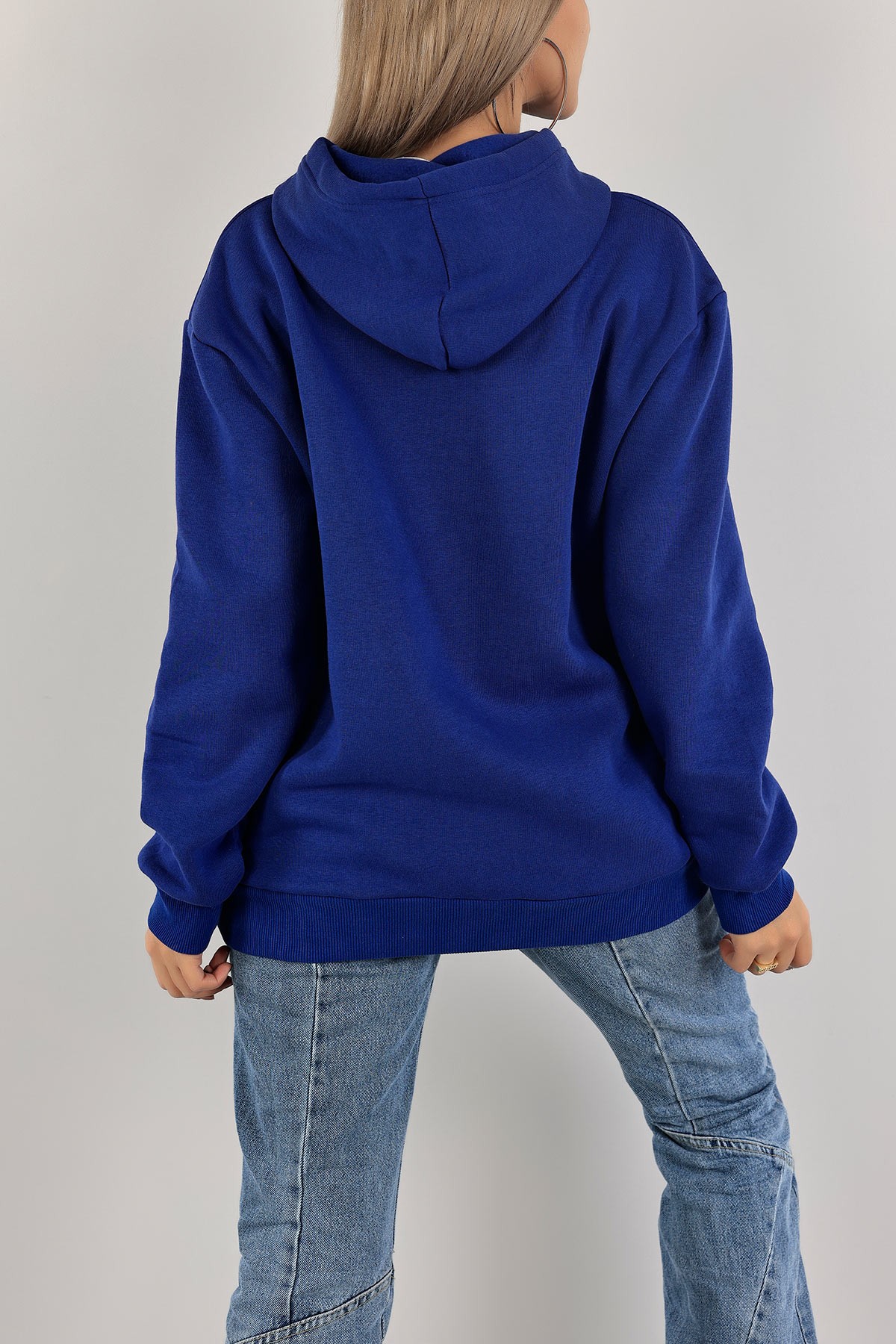 Saks Mavisi Şardonlu Bayan Sweat 136531