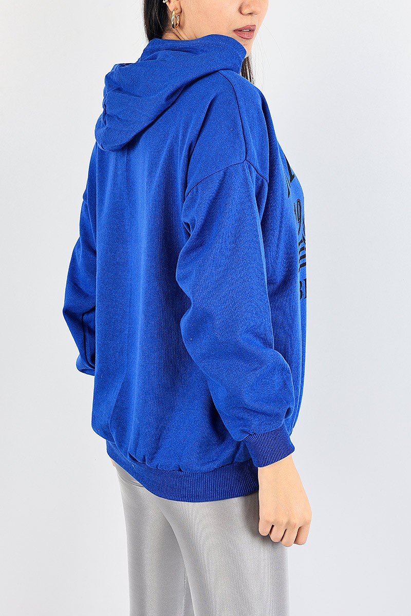 Saks Mavisi Şardonlu Bayan Sweat 88354