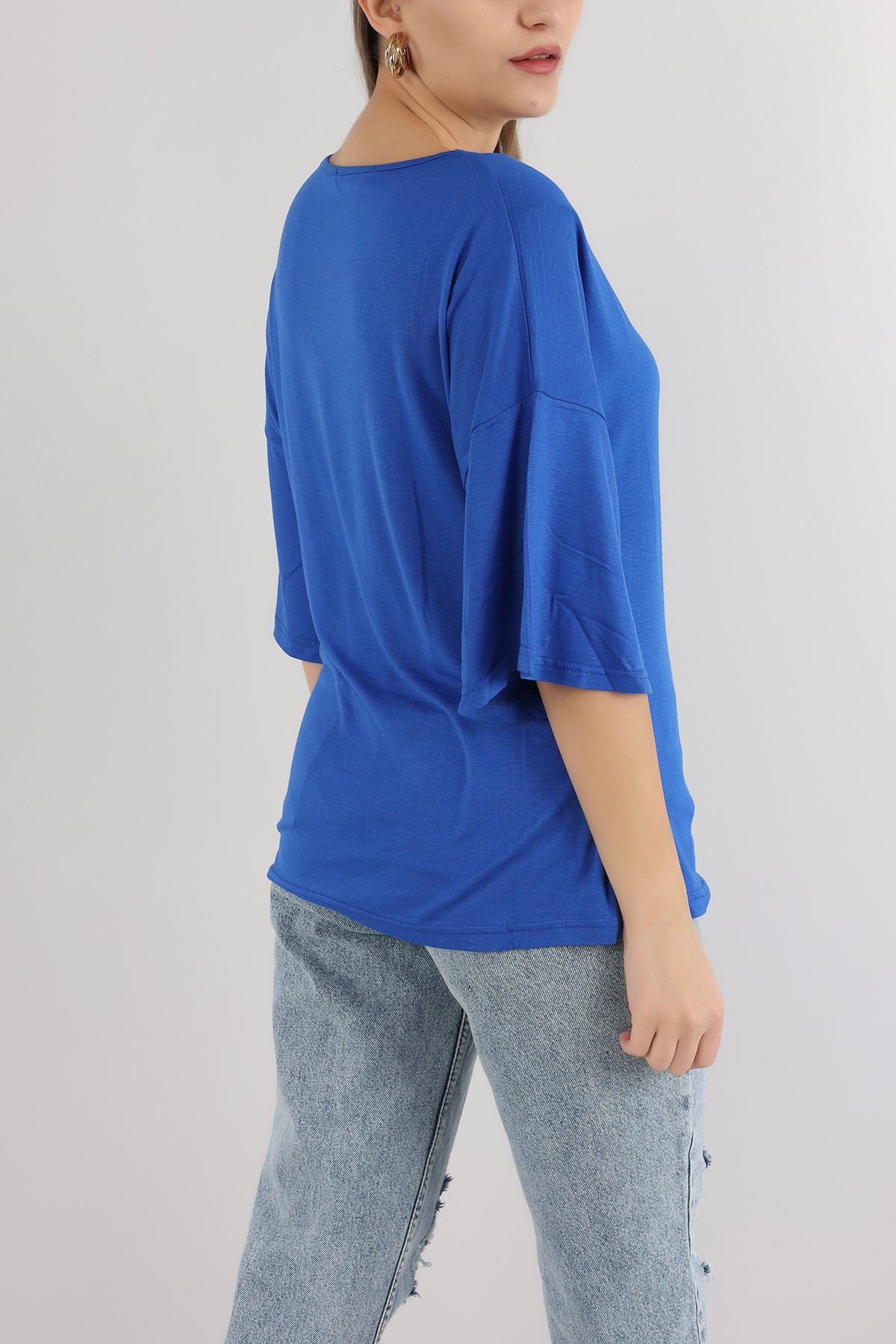 Saks Mavisi V Yaka Bluz 162780