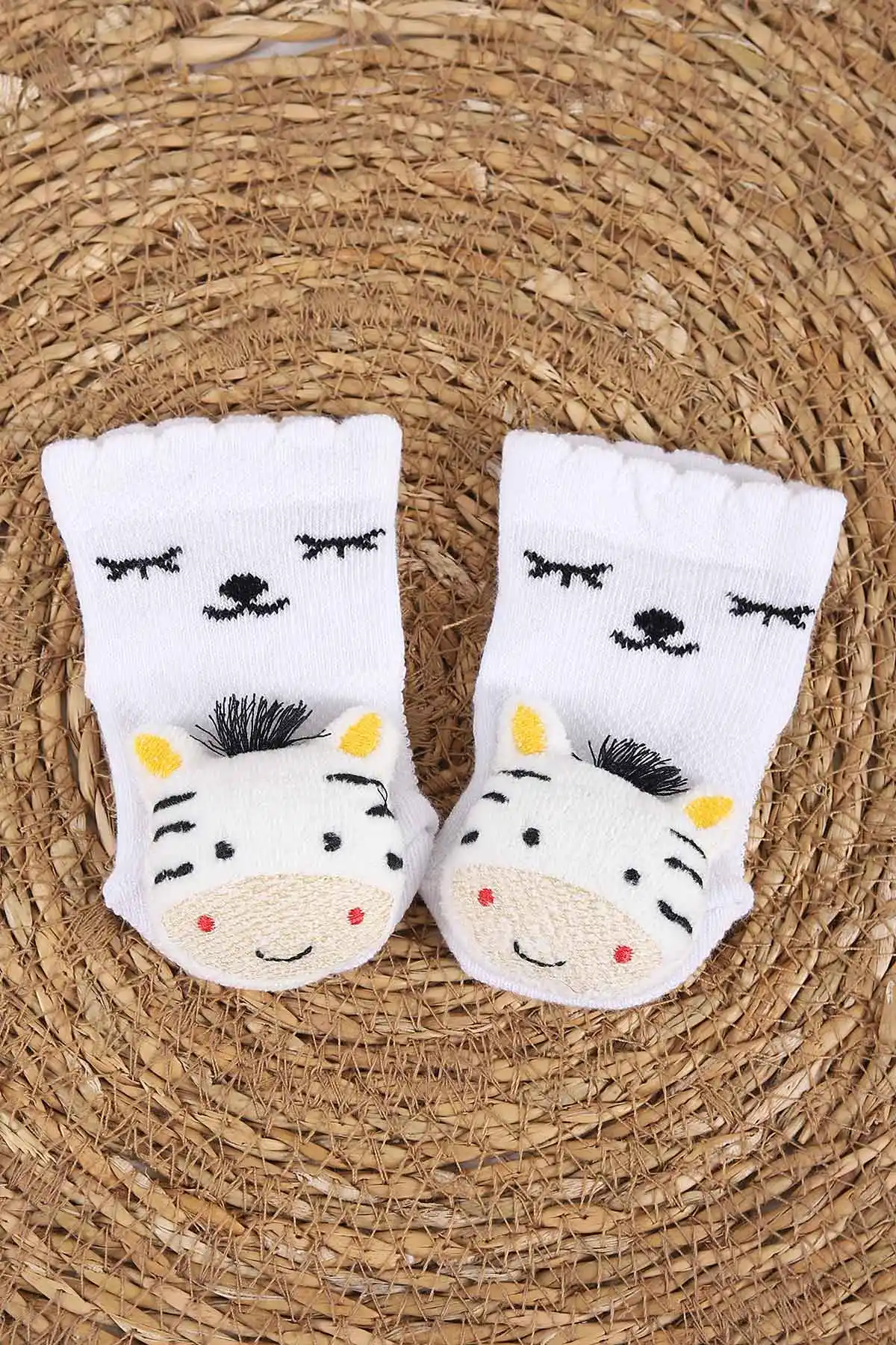Sarı (0-6 Ay)Oyuncaklı   Kız Bebek  Çorap 437623