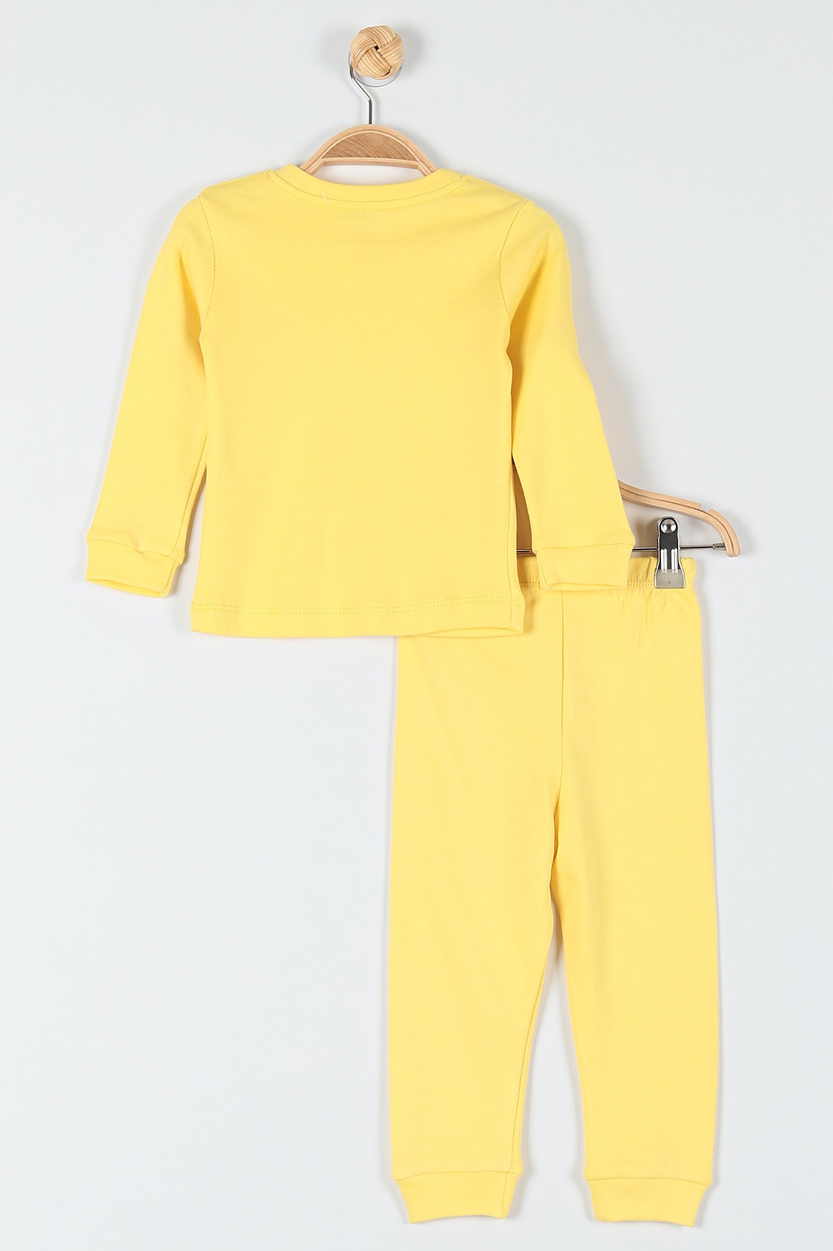 Sarı (1-3 Yaş) Hello Friends Baskılı Kız Bebe Pijama Takım 181889