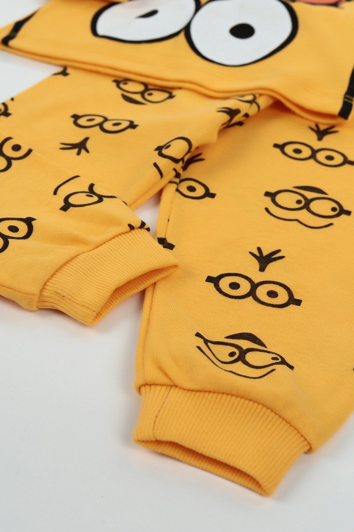 Sarı (1-3 Yaş) Minyon Baskılı Erkek Çocuk Pijama Takımı 129005