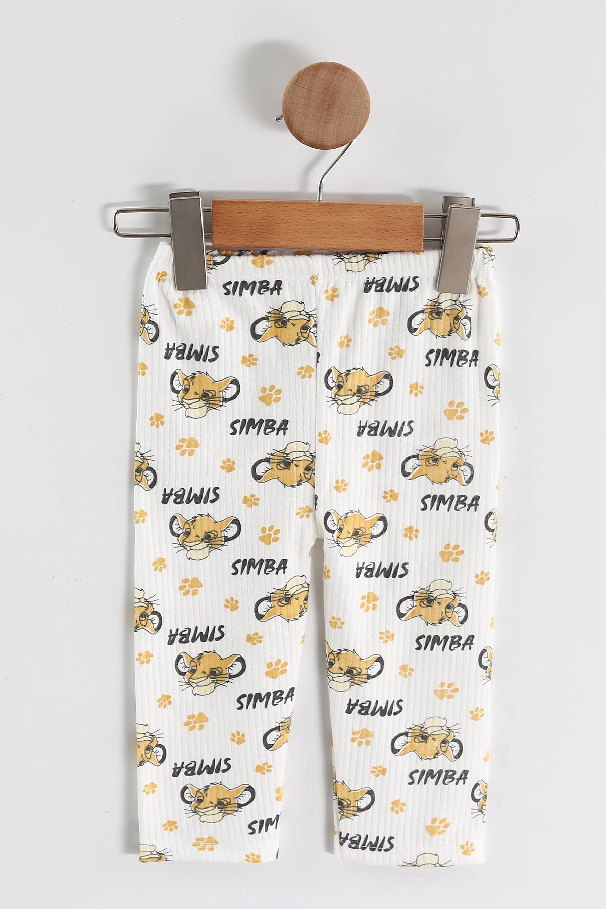 Sarı (1-3 Yaş) Simba Desenli Raporlu Çocuk Pijama Takım 459395